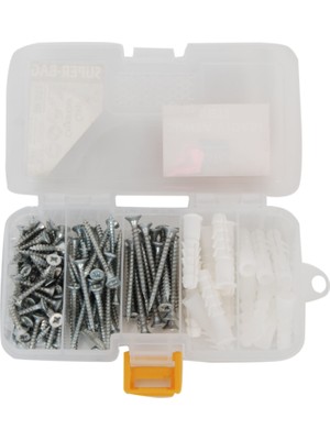 Netzerkoz 140 Parça 5 Çeşit Vida ve Dübel Seti Sunta Vidası Seti - Organizer Takım Çantası