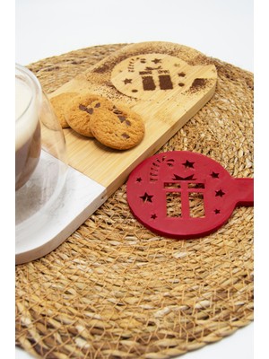 Christmas Yılbaşı Hediye Paketi  Kahve Tatlı Süsleme Şablonu Aparatı