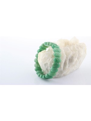 Safnaturel Sertifikalı Aventurin Doğal Taş 9X14 mm Bileklik