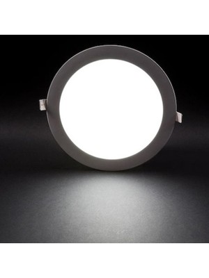 Mutech 5 Adet 6 W Led Spot Lamba Beyaz Kasa ve Beyaz Işık ( Delik Çapı 7 cm )