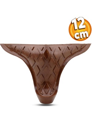 Kumsal Lüks Mobilya Kanepe Sehpa Puf Koltuk Ayağı 12 cm Kahverengi Ahşap Desenli Baza Ayakları