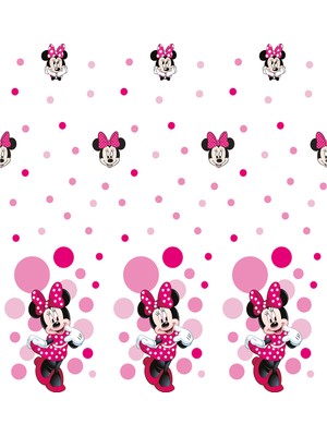 MONAROZA Çocuk Odası - Sevimli Minnie Mouse Baskılı Zebra Perde