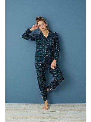 Işılay Ekose Desen Pijama Takımı