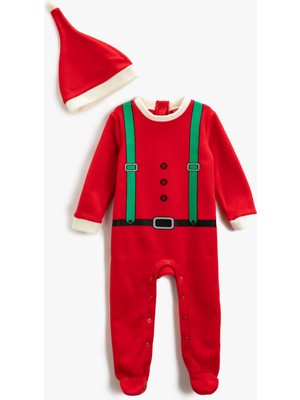 Koton Yılbaşı Temalı Polar Tulum ve Ponponlu Şapka