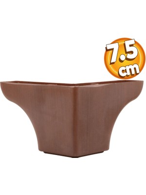Badem10 Rose Lüks Mobilya Kanepe Sehpa Puf Koltuk Ayağı 7.5 cm Kahverengi Ahşap Desenli Baza Ayakları