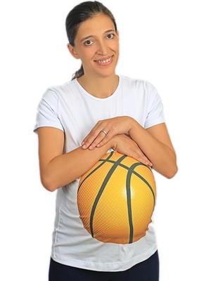 Mummy's Baby Hamile Tişört Basket Beyaz