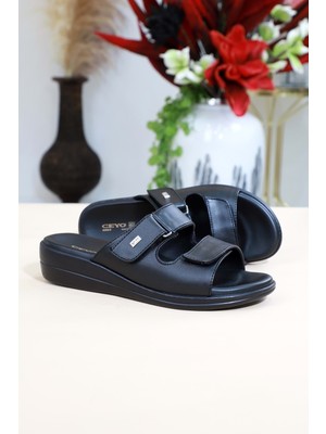 Ceyo Konfores 1489-9863-1 Tam Anatomik Bayan Terlik - NKT01489-SIYAH-37