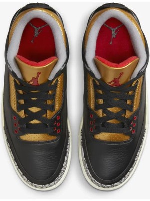 Air Jordan 3 Retro Black Cement Gold CK9246-067 Erkek Basketbol Ayakkabısı