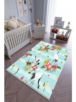 10 Post Online Çocuk Odası Halısı Turkuaz Pembe Mavi Yolluk Kaymaz Yuvarlak Oval Kesme Ince Yıkanabilir Halı