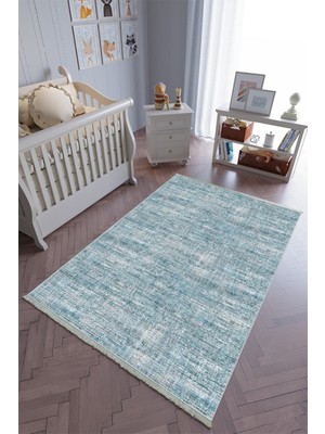 10 Post Onlineçocuk Odası Halısı Mavi Yolluk Kaymaz Yuvarlak Oval Kesme Ince Yıkanabilir Halı