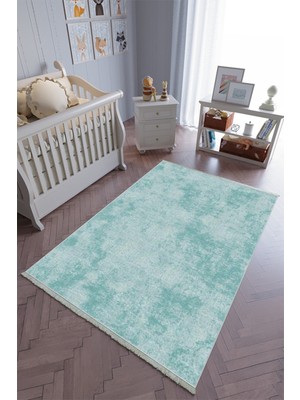10 Post Onlineçocuk Odası Halısı Turkuaz Yolluk Kaymaz Yuvarlak Oval Kesme Ince Yıkanabilir Halı