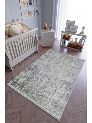 10 Post Onlineçocuk Odası Halısı Gri Yolluk Kaymaz Yuvarlak Oval Kesme Ince Yıkanabilir Halı