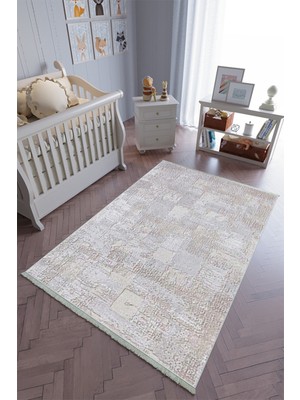 10 Post Onlineçocuk Odası Halısı Gri Yolluk Kaymaz Yuvarlak Oval Kesme Ince Yıkanabilir Halı