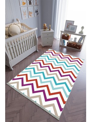 10 Post Onlineçocuk Odası Halısı Çok Renkli Yolluk Kaymaz Yuvarlak Oval Kesme Ince Yıkanabilir Halı