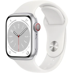 Watch Series 8 Gps + Cellular 45MM Silver Aluminium Case With White Sport Band - Regular MP4J3TU/A