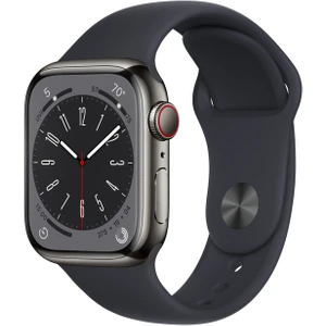 Watch Series 8 Gps + Cellular 41MM Graphite Stainless Steel Case With Midnight Sport Band - Regular - MNJJ3TU/A