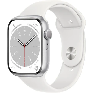 Watch Series 8 Gps 45MM Silver Aluminium Case With White Sport Band - Regular MP6N3TU/A