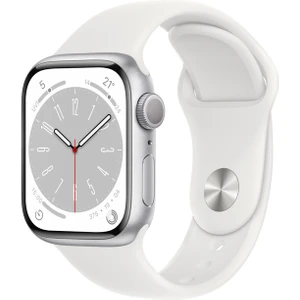 Watch Series 8 Gps 41MM Silver Aluminium Case With White Sport Band - Regular MP6K3TU/A