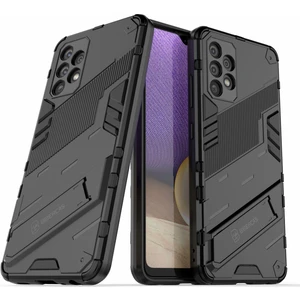 Tam Vücut Ağır Hizmet Hibrit Sert Pc Yumuşak Tpu Samsung Galaxy A32 4g Eu Versiyonu Için Katlanır Kickstand Ile Şok Geçirmez Koruyucu Kapak (Yurt Dışından)
