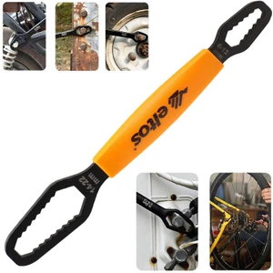 Çift Ağızlı Evrensel Kendinden Sıkma Çok Amaçlı Anahtar Çelik Ingiliz Torx Cırcır Anahtarı Mat Siyah 6-13 / 14-22 mm