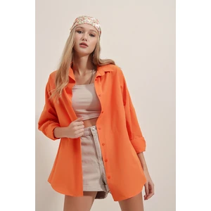 Oversize Uzun Basic Gömlek DS22YB113900