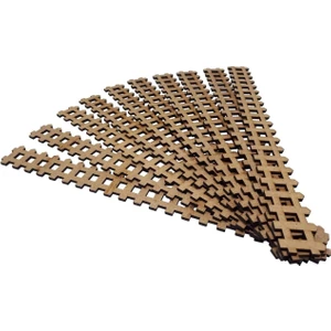 Ahşap Çit Boyanabilir Ahşap Model Çiti 3X30CM 10 Adet Hobi