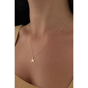 Fiyonk Kuyumculuk 14 Ayar Altın Taşsız Deniz Yıldızı Kolye