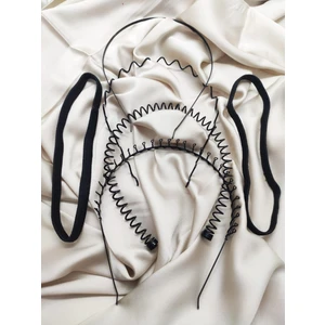 ÇÖPLÜX ACCESSORİES Sporcu Saç Bandı, Zigzag,taç Yaylıl,taç Taraklı Taç ,düz Tel Taç 5 Li Set Unisex