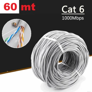 Ata Elektronik 60MT Cat6 Kablo 60 Metre Bakır Telli Data / Internet / Modem / Ethernet Internet Kablosu