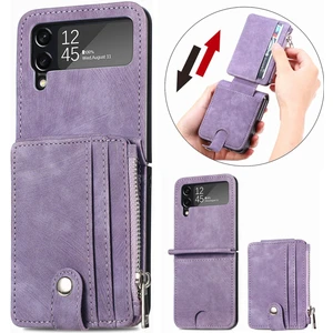 Shin-Wo Samsung Galaxy Z Flip 4 Için Deri Cüzdan Telefon Kılıfı (Yurt Dışından)