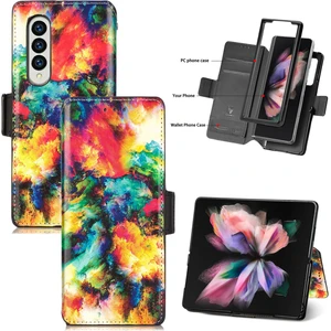 Shin-Wo Samsung Galaxy Z Fold 3 Için Deri Telefon Kılıfı (Yurt Dışından)
