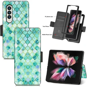 Shin-Wo Samsung Galaxy Z Fold 3 Için Deri Telefon Kılıfı (Yurt Dışından)
