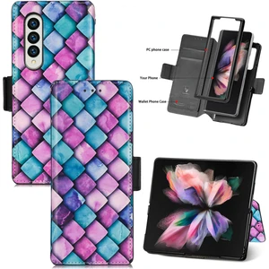 Shin-Wo Samsung Galaxy Z Fold 3 Için Deri Telefon Kılıfı (Yurt Dışından)
