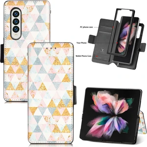 Shin-Wo Samsung Galaxy Z Fold 3 Için Deri Telefon Kılıfı (Yurt Dışından)