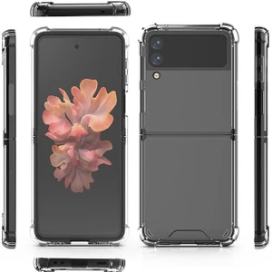 Samsung Galaxy Z Flip 3 Uyumlu Şeffaf Kılıf Anti Shock Darbe Emici Silikon Kapak Esnek Tpu