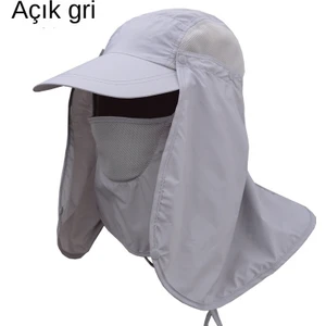 88 Shop Güneş Koruyucu Balıkçı Şapkası - Açık Gri (Yurt Dışından)