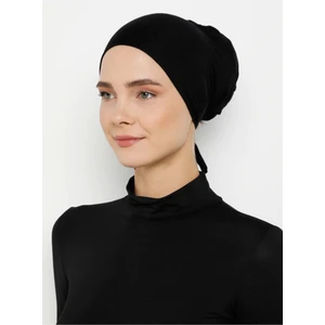 Moda Mevsimi Dikişli Penye Bone Siyah