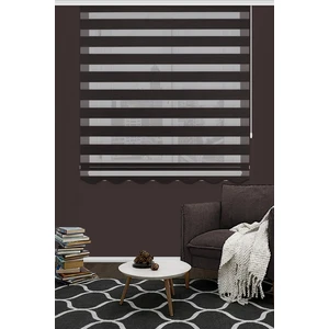 Kozastor Kırçıllı Koyu Kahve Bambu Zebra Perde 125V04 Etek Dilimli