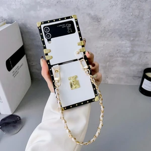 For Samsung Galaxy Z Flip3 Şerit Geometri Cep Telefonu Kılıfları Kılıfı Z Flip 3 (Yurt Dışından)