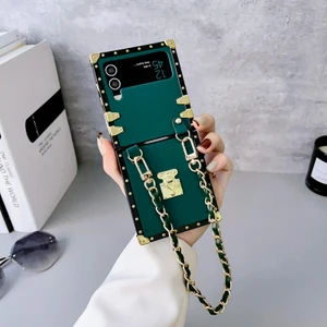 For Samsung Galaxy Z Flip3 Şerit Geometri Cep Telefonu Kılıfları Kılıfı Z Flip 3 (Yurt Dışından)