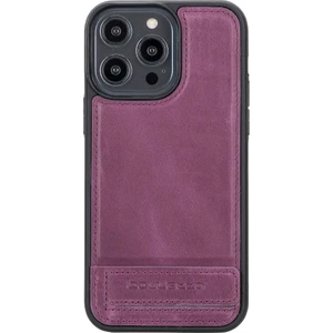 Apple iPhone 14 Pro Max Uyumlu Deri Standlı Arka Kapak Cz7 Mor