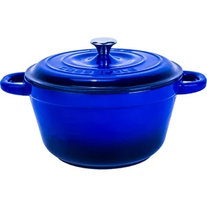 Döküm Yuvarlak Tencere Döküm Demir Kapak  New Heritage Serisi ÇAP(Ø)22CM - Mavi