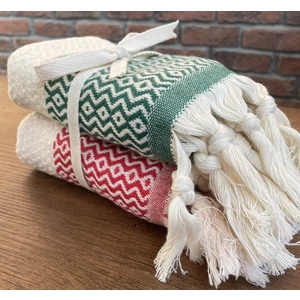 Cotton Therapy 2'li 40X90 cm Elmas Peşkir Yılbaşı Renklerinde Hediye Seti