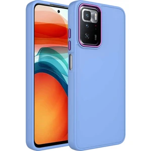 Case 4U Xiaomi Redmi 10 Kılıf Metal Çerçeve Hassas Butonlu Renkli Içi Kadife Lansman Kılıfı Luna Kapak Lila