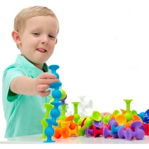 Think Master Vantuzlu Vakum Molekül 75 Parça Yapı Silikon Taşları Popit Duyusal Eğitici Oyuncak Squigz