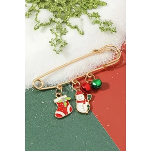 New Obsessions Yılbaşı Charm Figürlü Iskoç Iğne Yaka Iğnesi