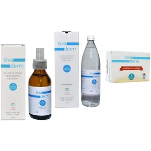 Siva Derm Sıvaderm 3'lü Set Kolloidal Gümüş Suyu 1000ML ,kolloidal Gümüş Suyu Sprey 100ML, Gümüş Su