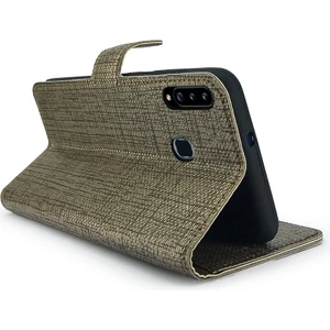 Huawei Y6P Kılıf Fitcase Fabric Kapaklı Cüzdanlı
