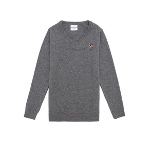 U.S. Polo Assn. Erkek Çocuk Gri Melanj Triko Kazak 50255777-VR086