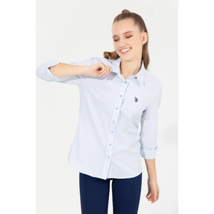 U.S. Polo Assn. Kadın Açık Mavi Basic Gömlek 50256716-VR003